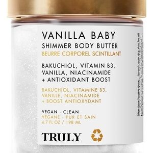 TRULY Vanilla Baby Shimmer Body Butter - White and Gold
